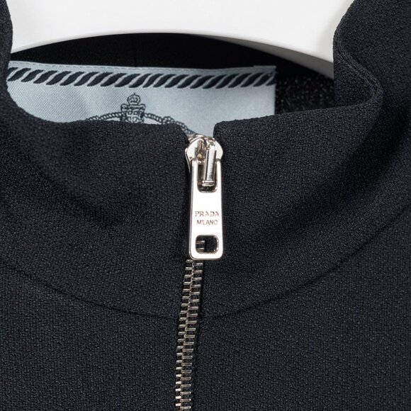 Prada Black Re-Nylon Patchwork Zip Mini Dress - Picture 9 of 15